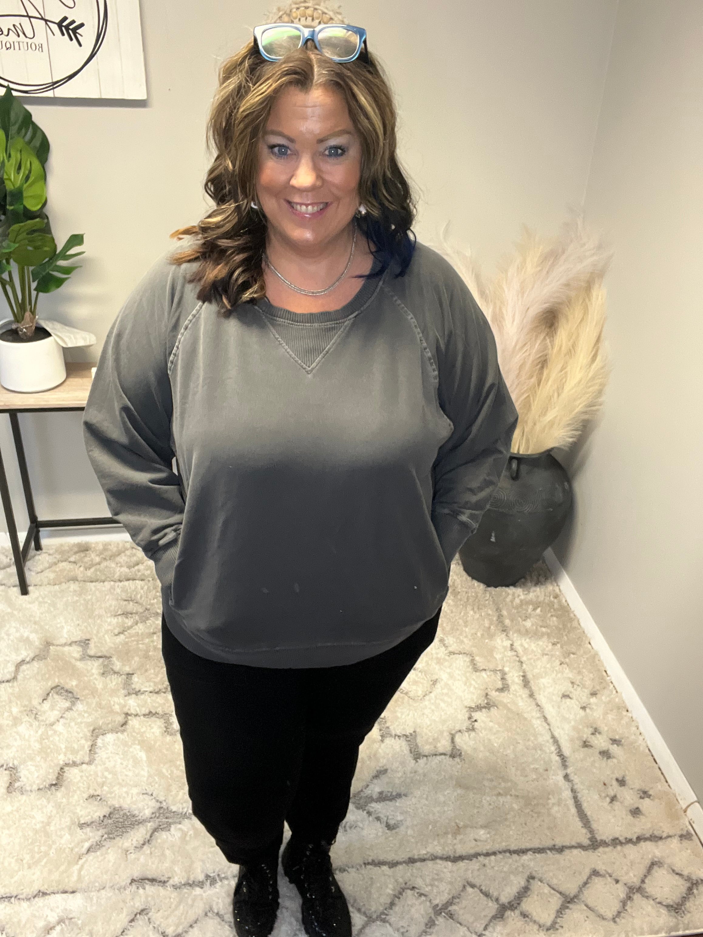 ZENANA CURVY FRENCH TERRY
