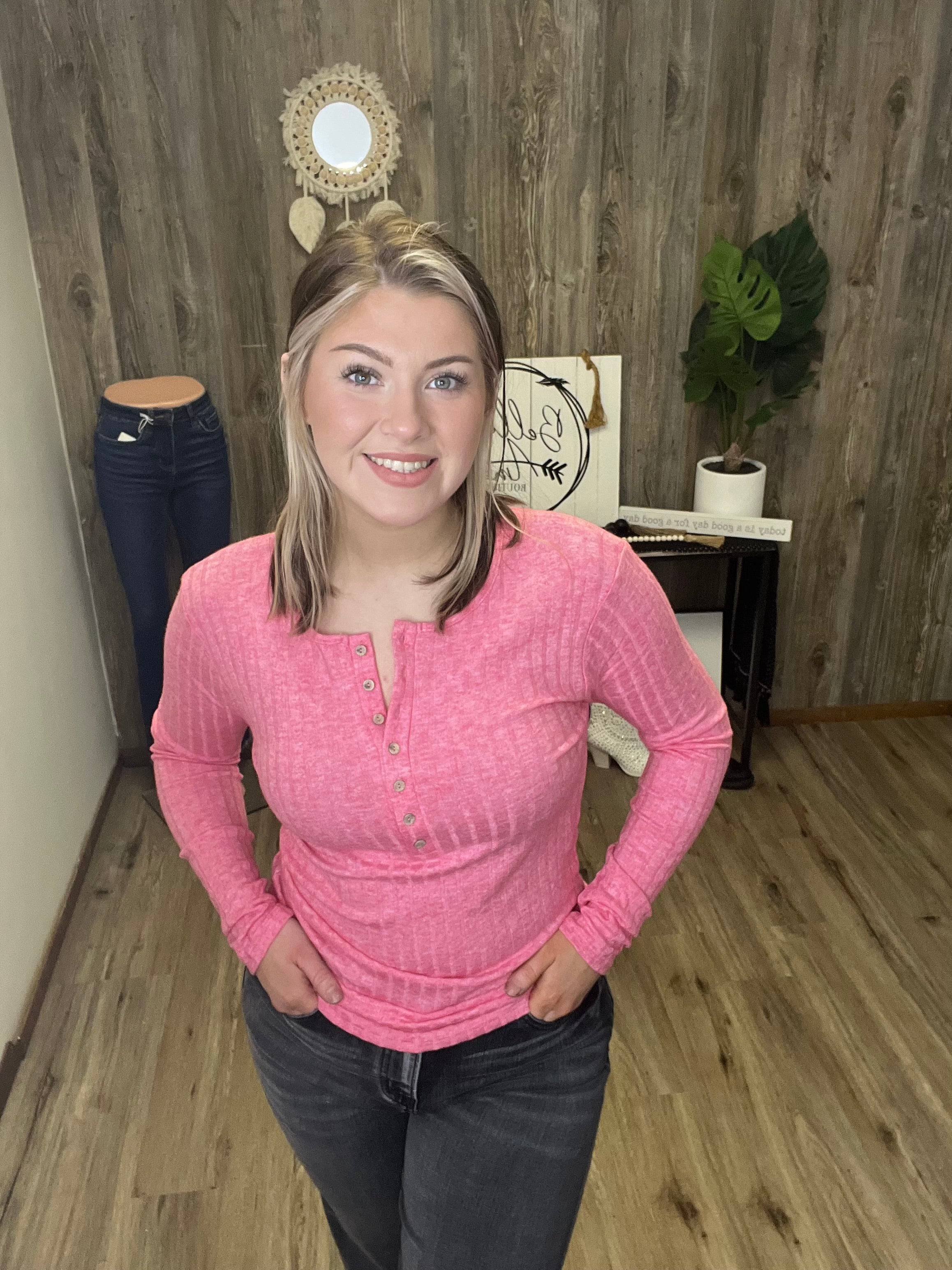 ZENANA RIBBED LONG SLEEVE