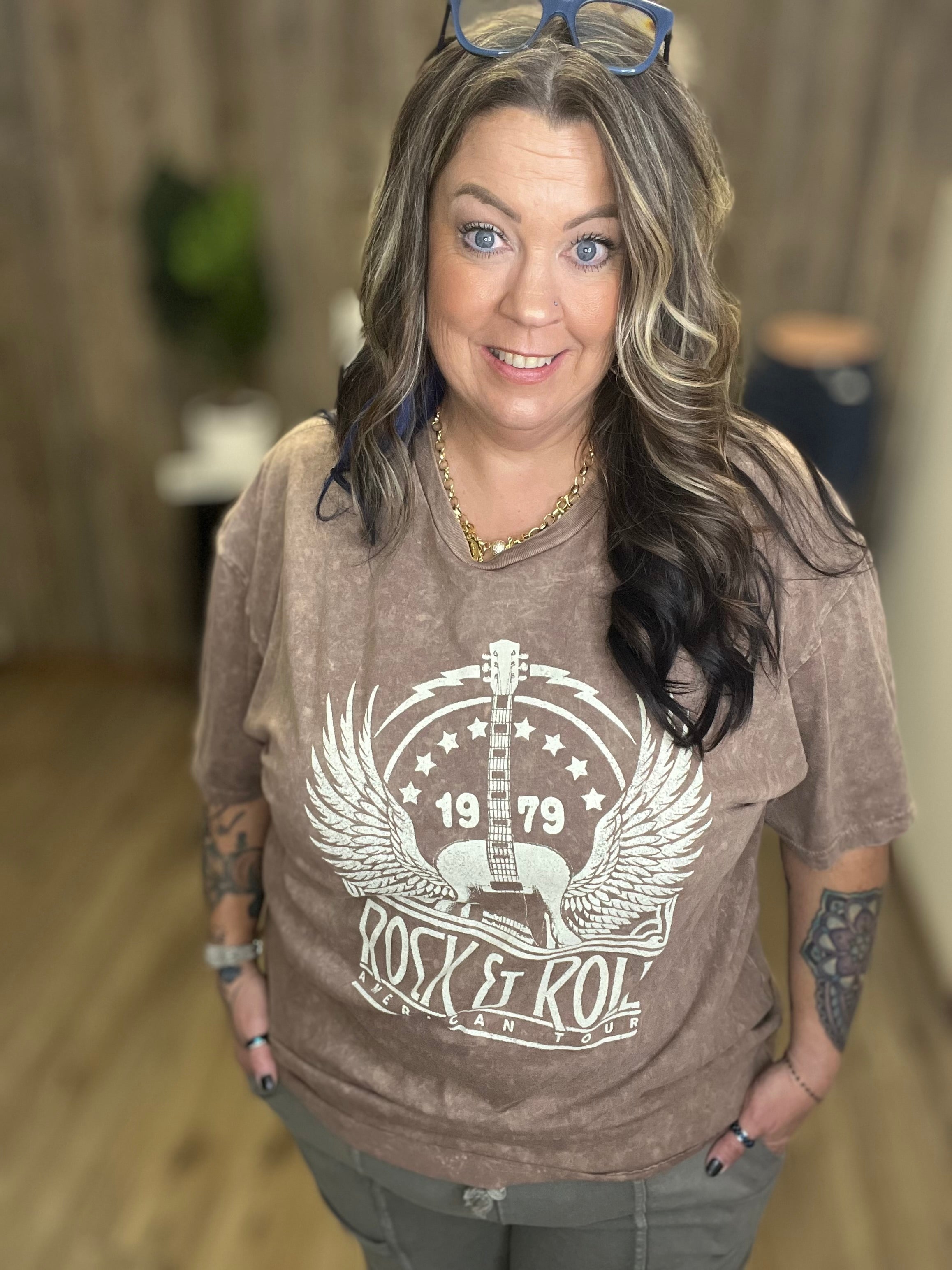 Rock Roll American Tour Graphic Top