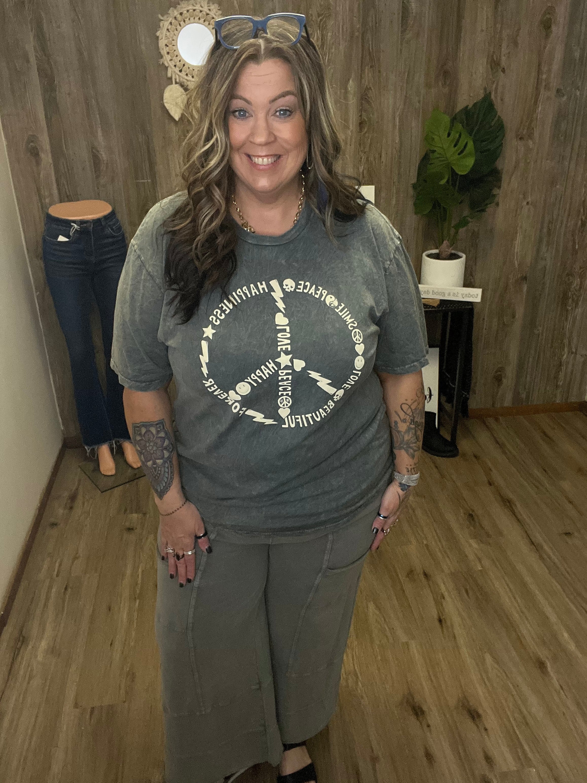 Peace Sign Graphic Top