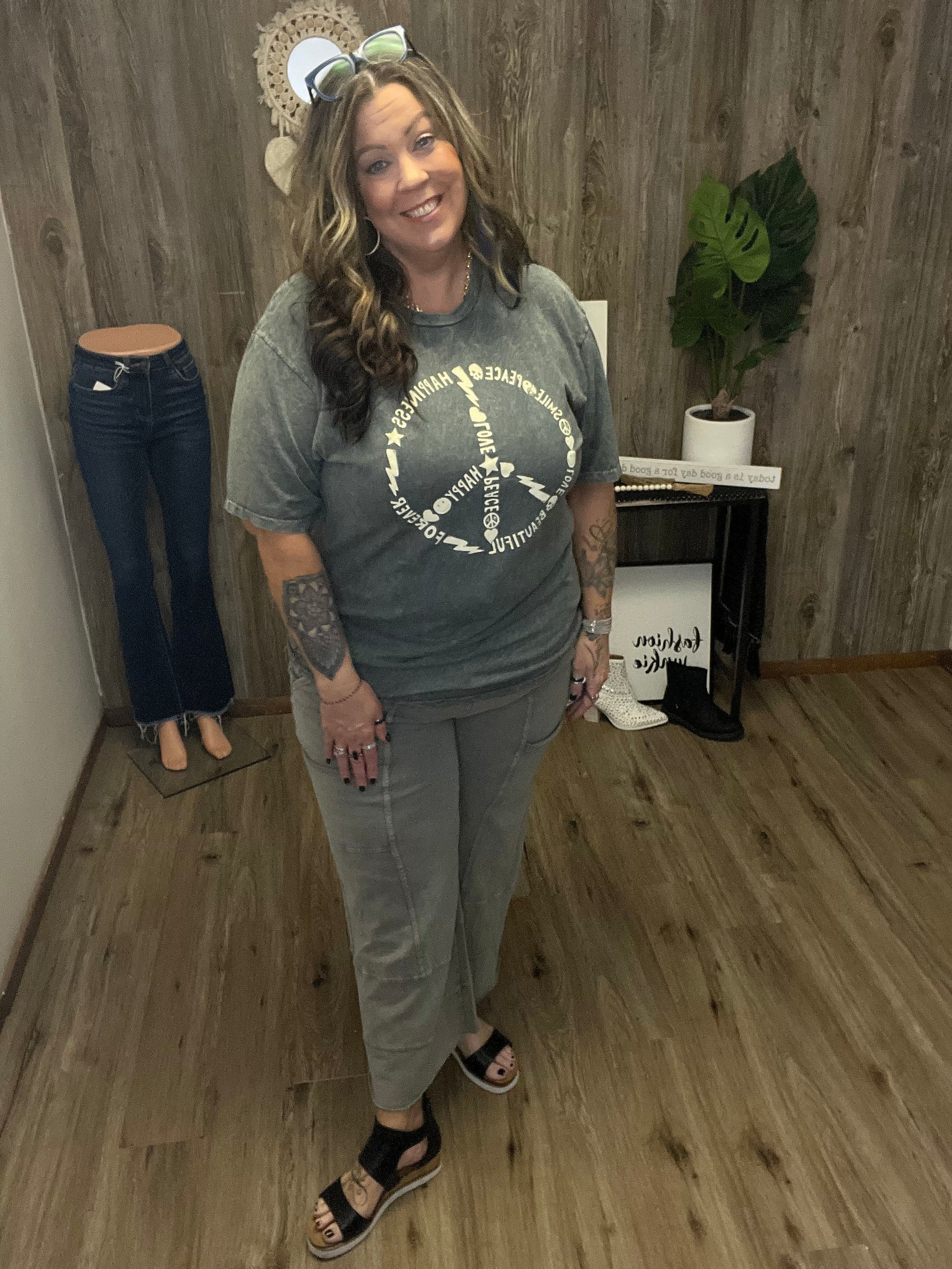 Peace Sign Graphic Top