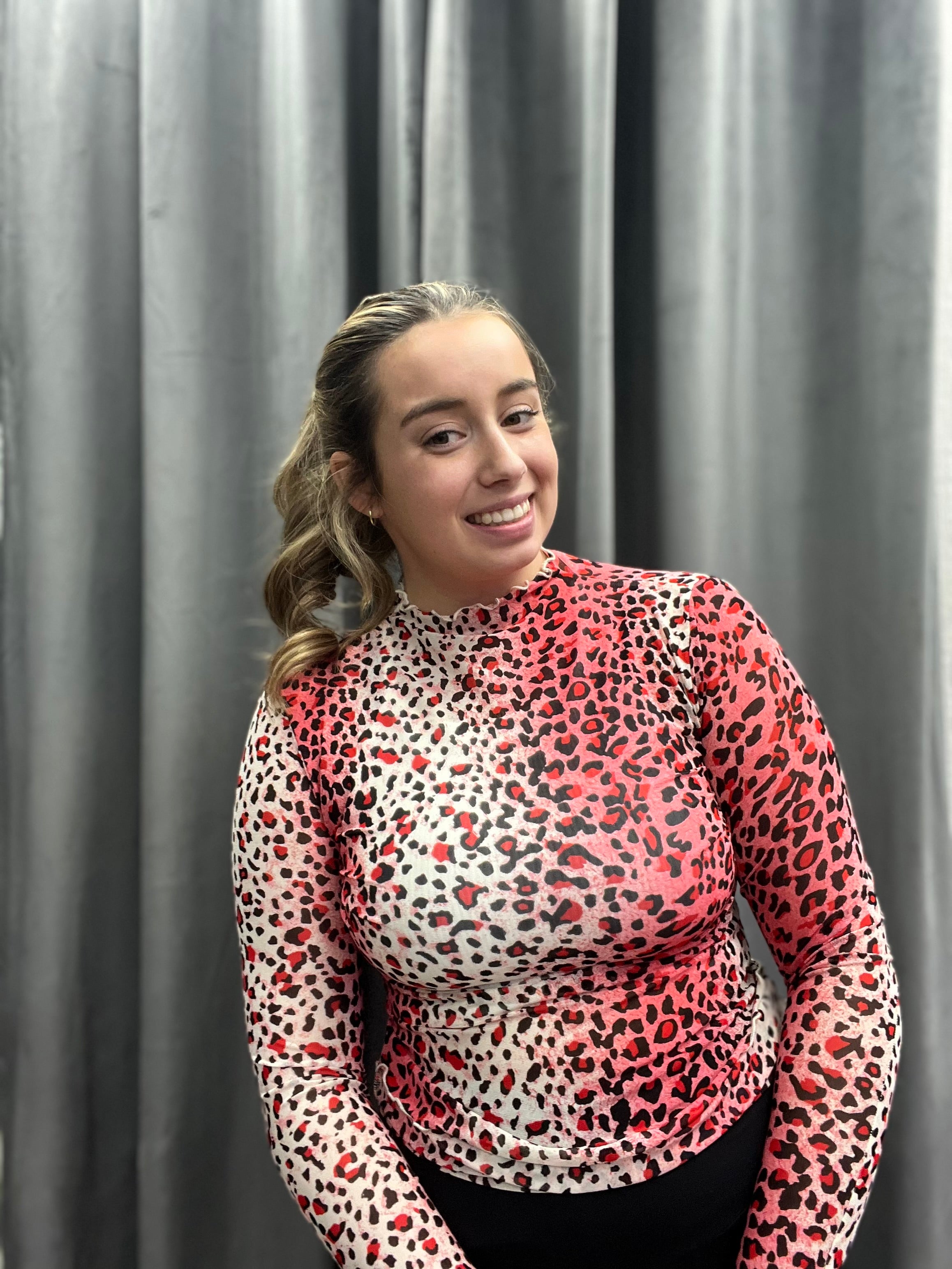 LEOPARD MULTI MESH SHIRT