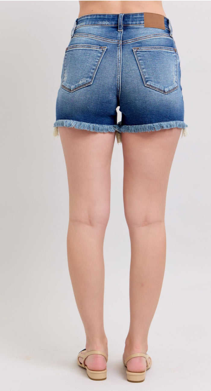 JUDY BLUE 2 BUTTON DAD SHORTS