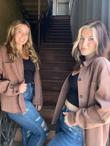 BRIANNE BUTTON UP SHACKET