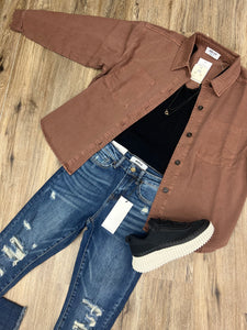 BRIANNE BUTTON UP SHACKET