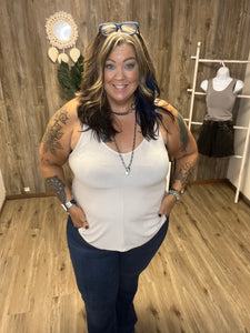 FLOWY FOREVERMORE VNECK TANK