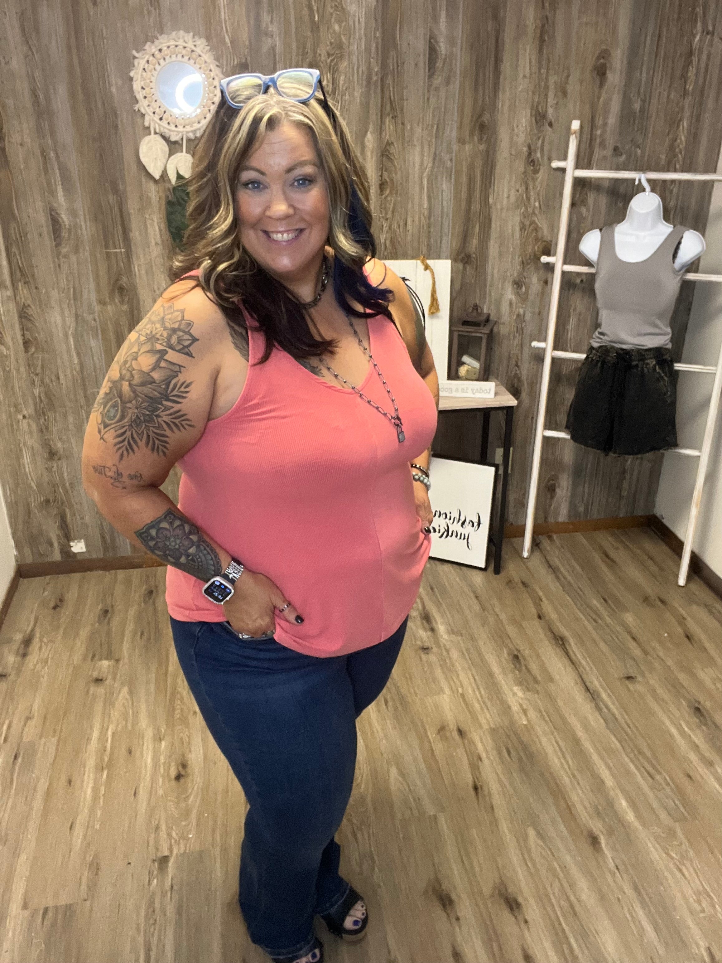 FLOWY FOREVERMORE VNECK TANK