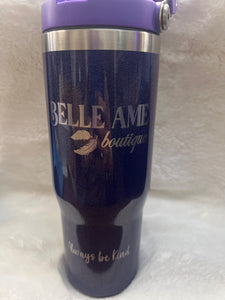 BELLE AME FLIP TOP CUPS WITH LID AND STRAW