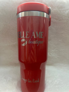 BELLE AME FLIP TOP CUPS WITH LID AND STRAW