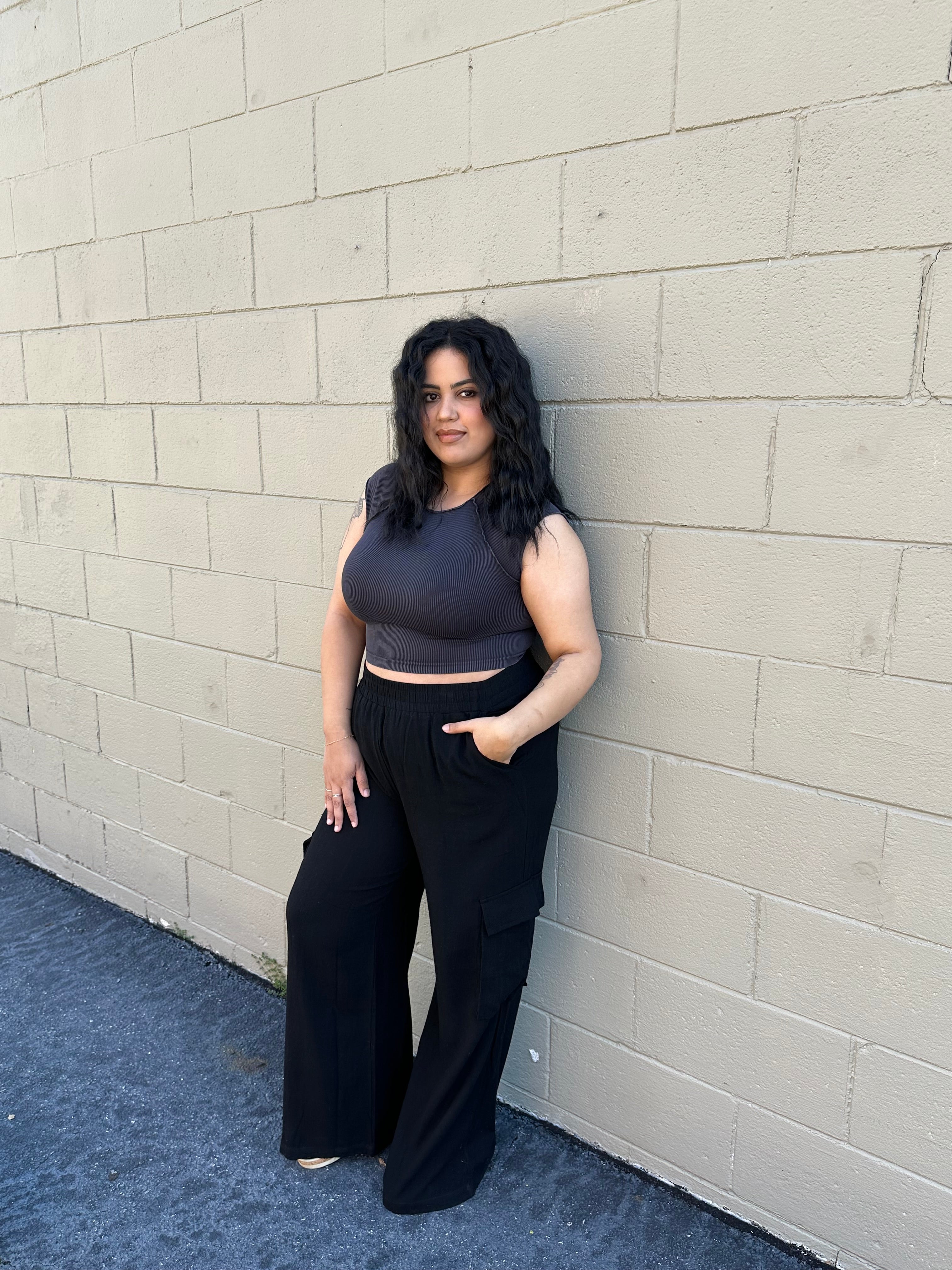 Go Girl Vintage Exposed Seam Crop