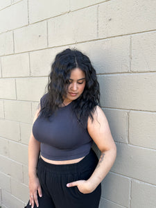 Go Girl Vintage Exposed Seam Crop
