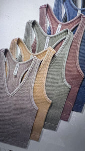 ZENANA WASHED RIBBED TOP