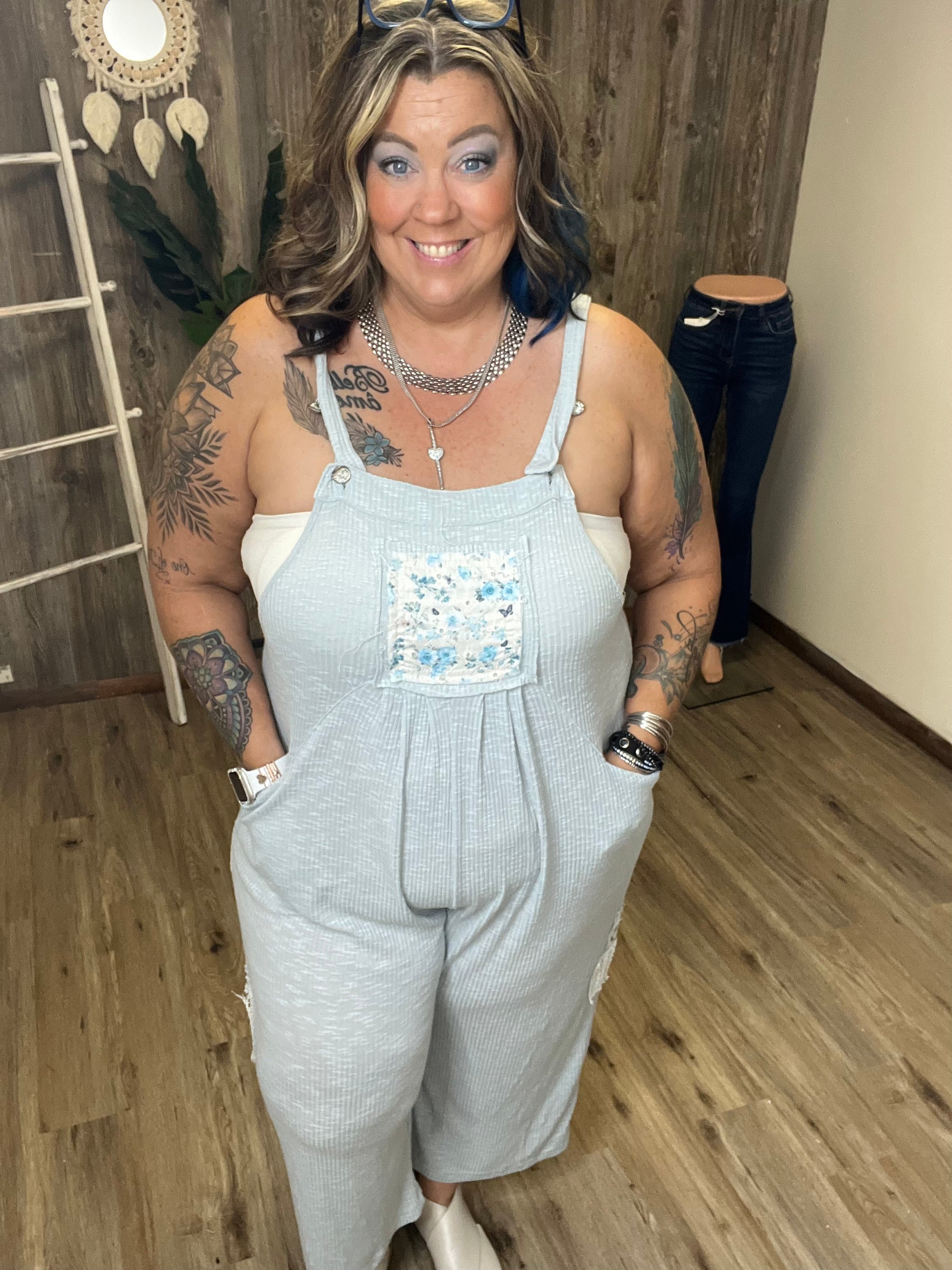 POL PATCHWORK JUMPSUIT