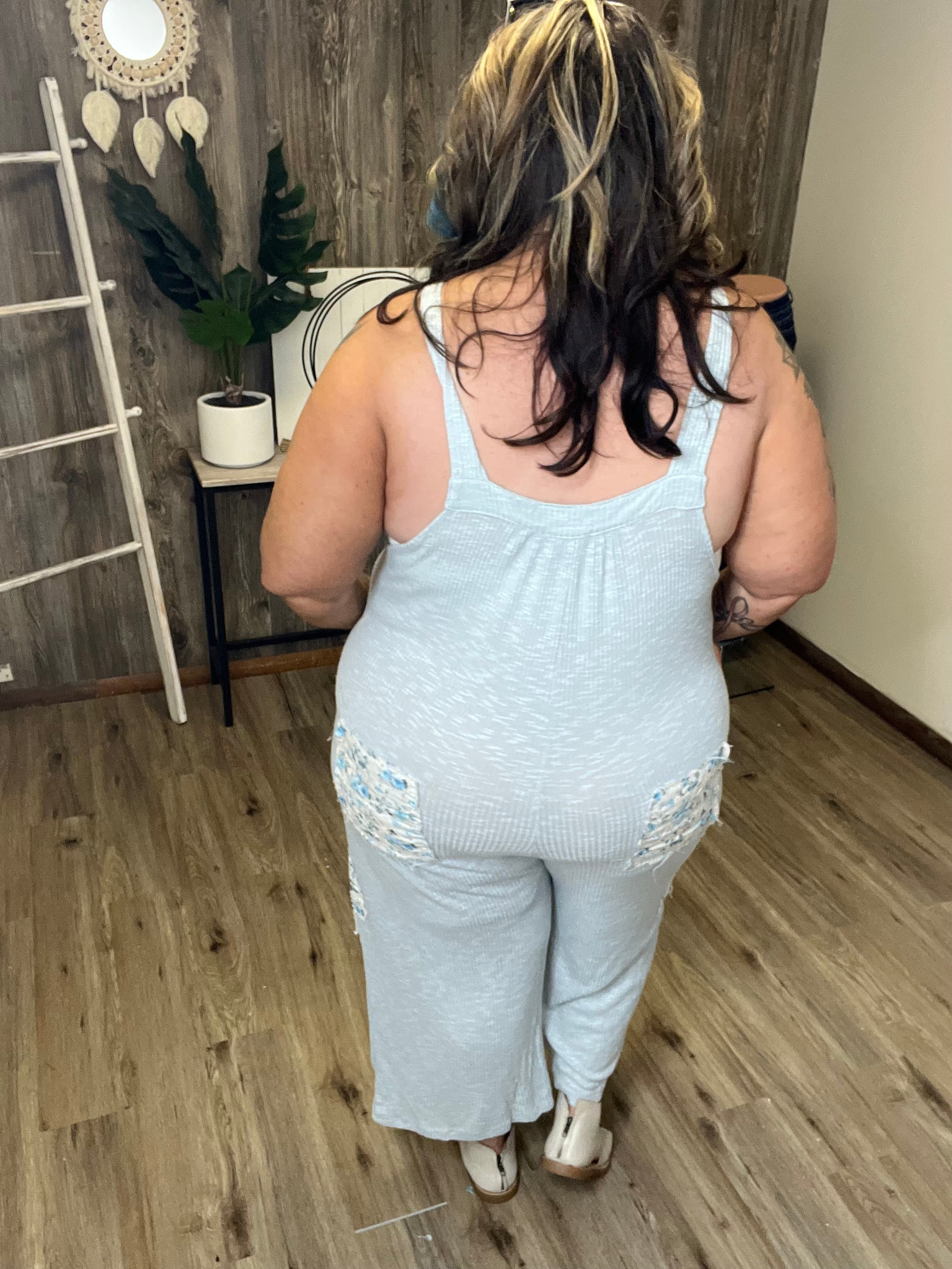 POL PATCHWORK JUMPSUIT