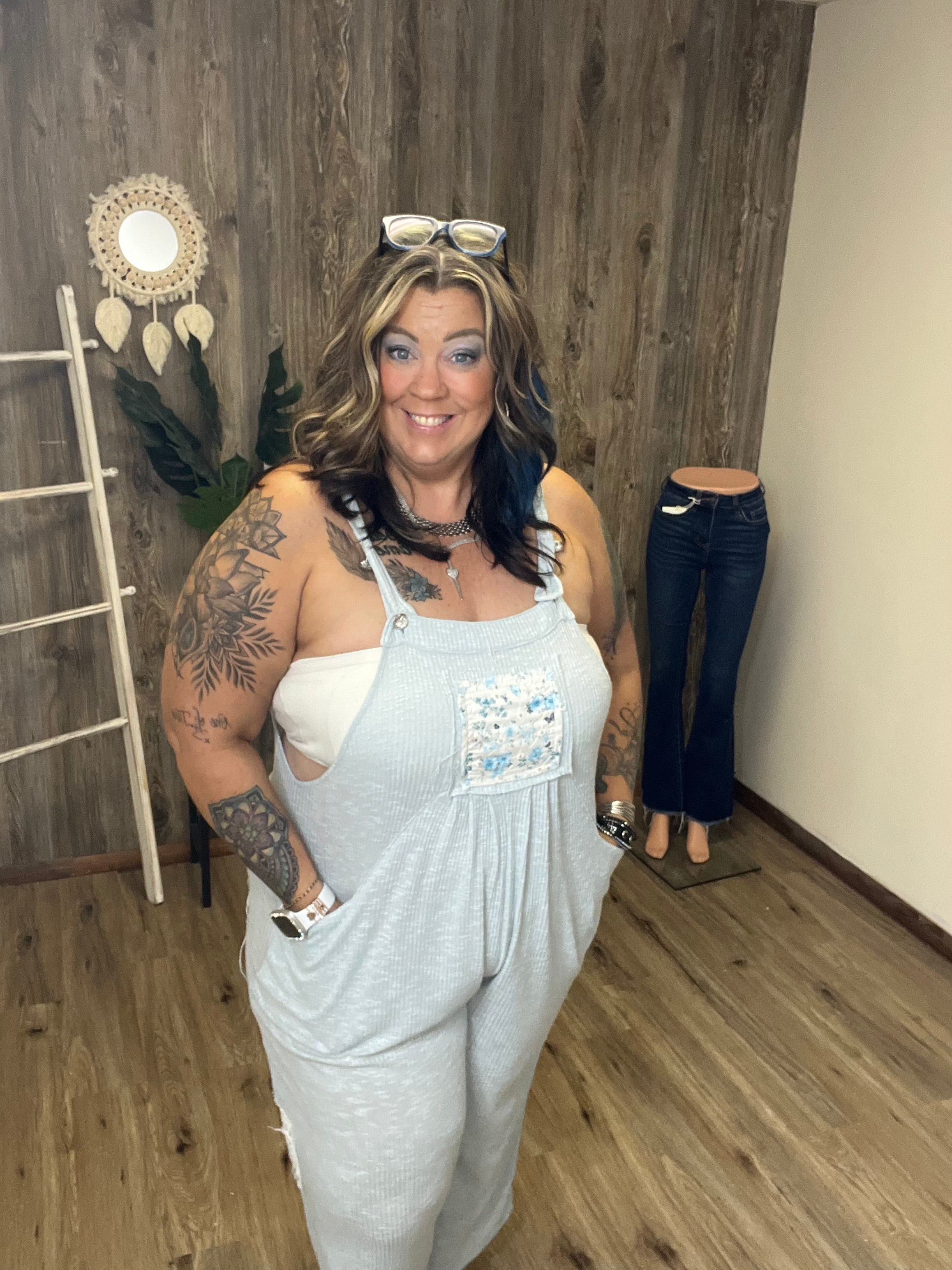 POL PATCHWORK JUMPSUIT