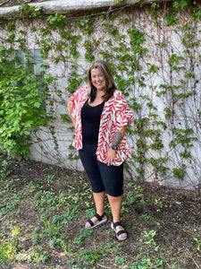 AMOLI LEAF RUFFLE KIMONO