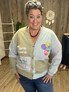 EASEL HAPPINESS IS LIFE CARDI