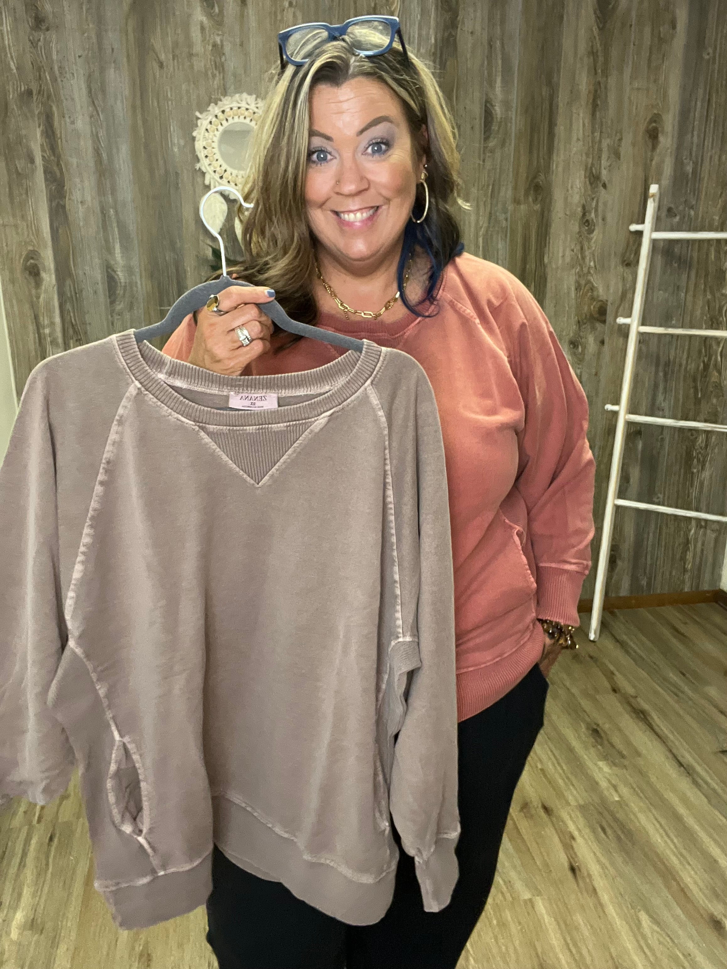 ZENANA CURVY FRENCH TERRY