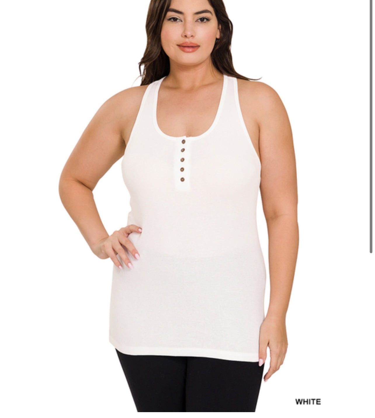 ZENANA RIBBED TANK CURVY