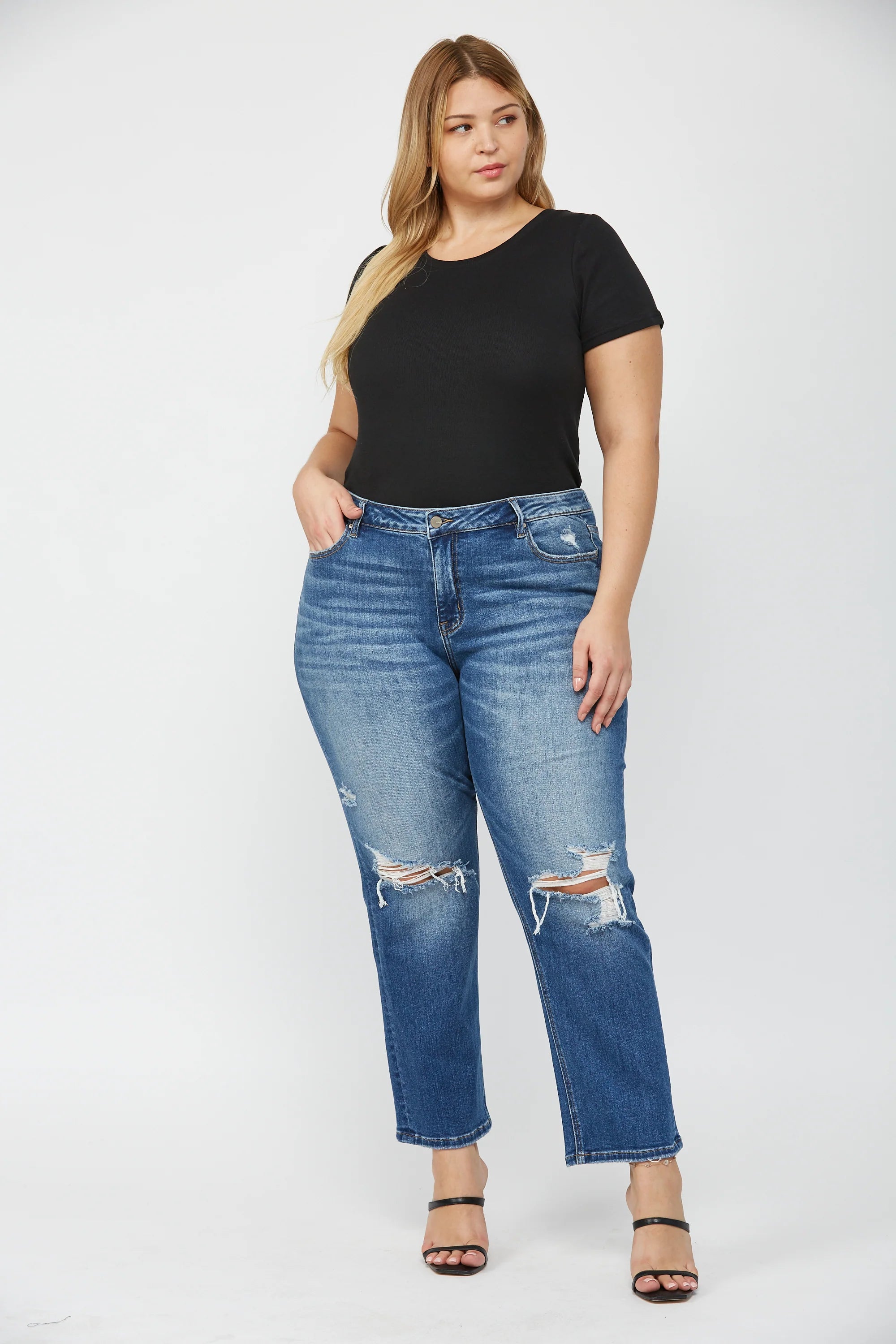 MICA CURVY MID RISE STRAIGHT LEG