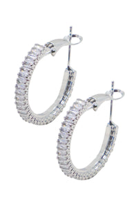 Small Silver Glow Frostbite Hoops