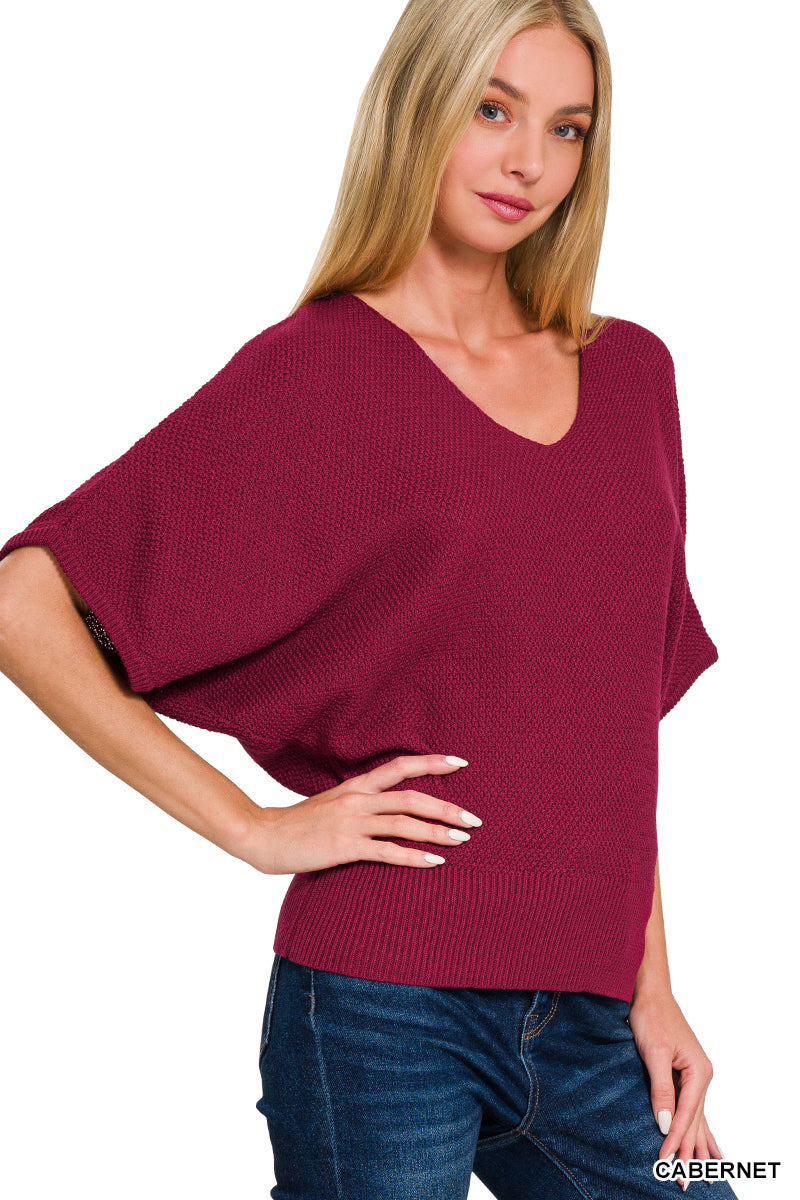 DOLMAN VNECK SWEATER