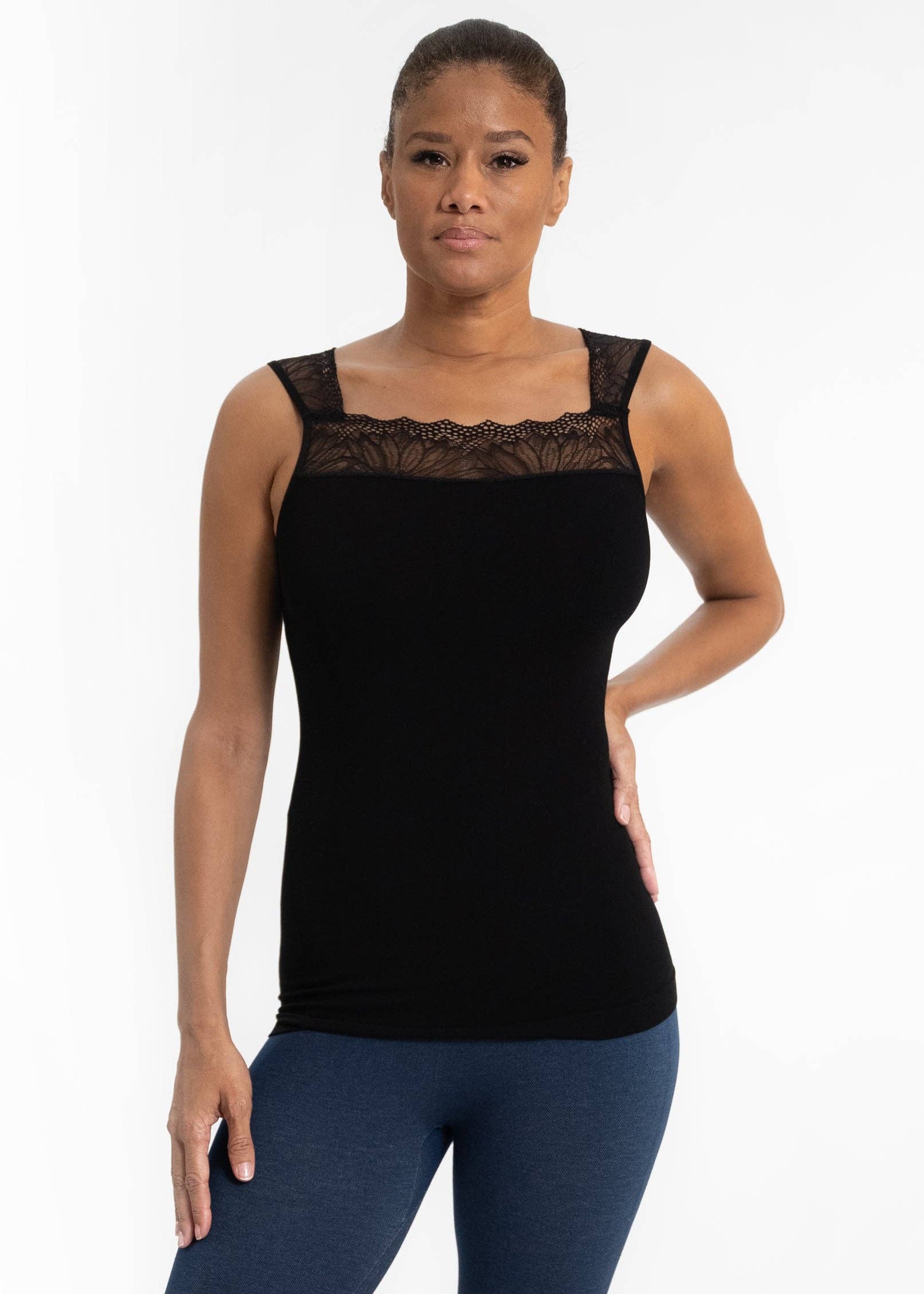 ELIETIAN - Lace Inset Top