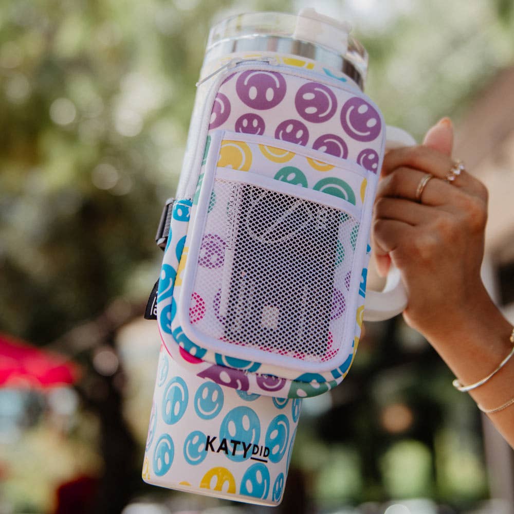 Katydid - Pastel Happy Face Tumbler ZIPPER POUCH
