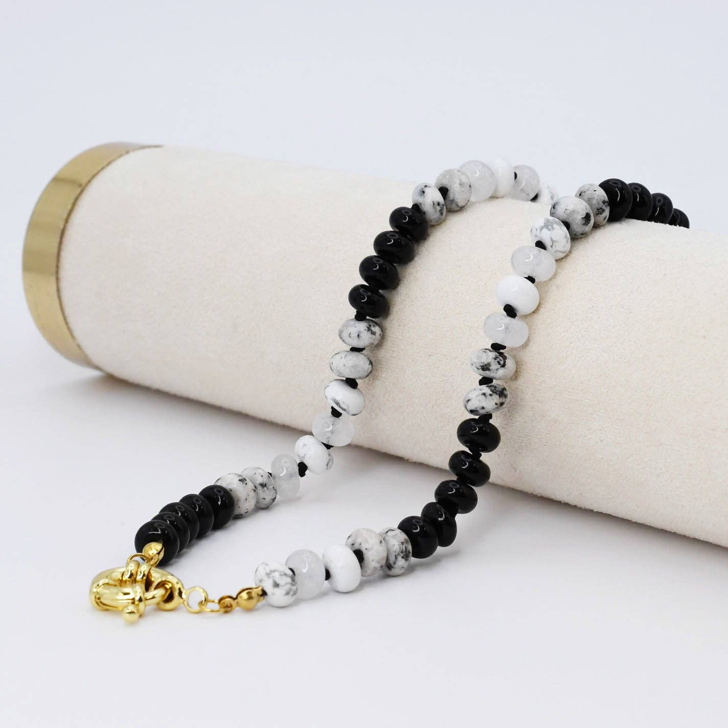 PREORDER  Brooke Black White Gemstone