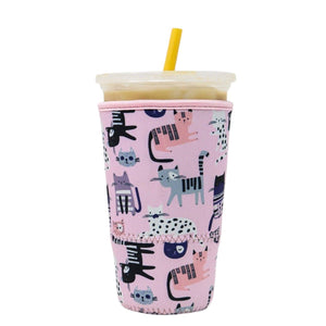 Seriously Shea - Brew Buddy Insulated Iced Coffee Sleeve - Pretty Kitties