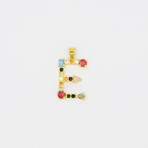 Treasure Jewels Inc. - Multi Gem Initial Charm
