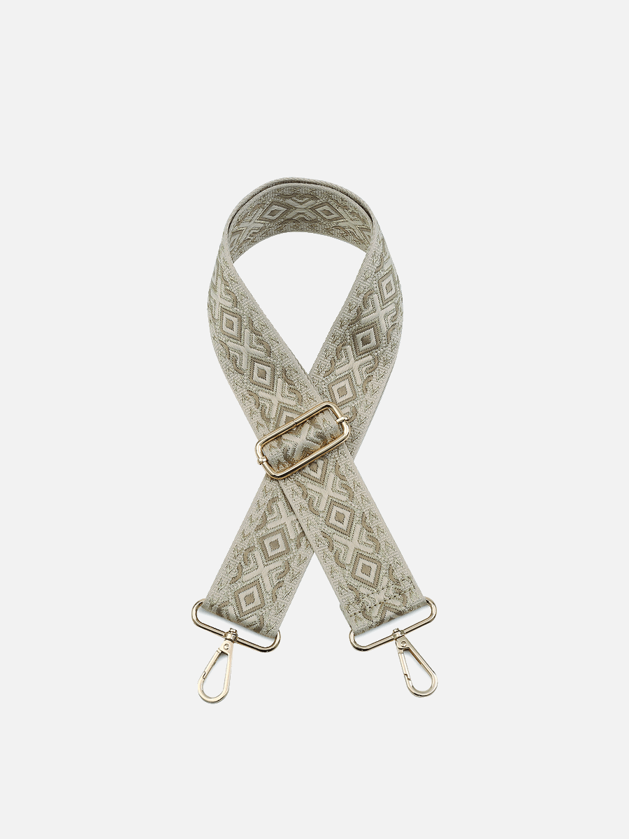 Cream Diamond Guitar Strap