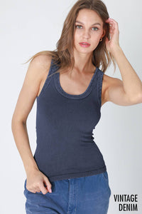 Get it Girl Vintage Reversible Ribbed Tank