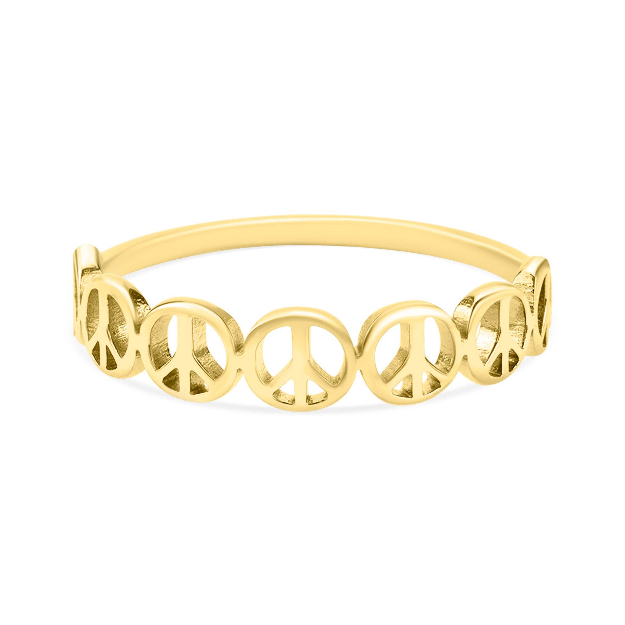 Peace Sign Stacking Ring