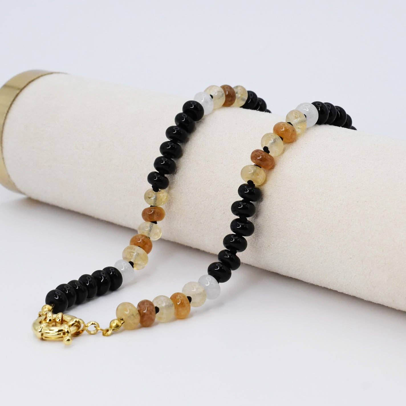PREORDER Brooke Black and Brown Gemstone