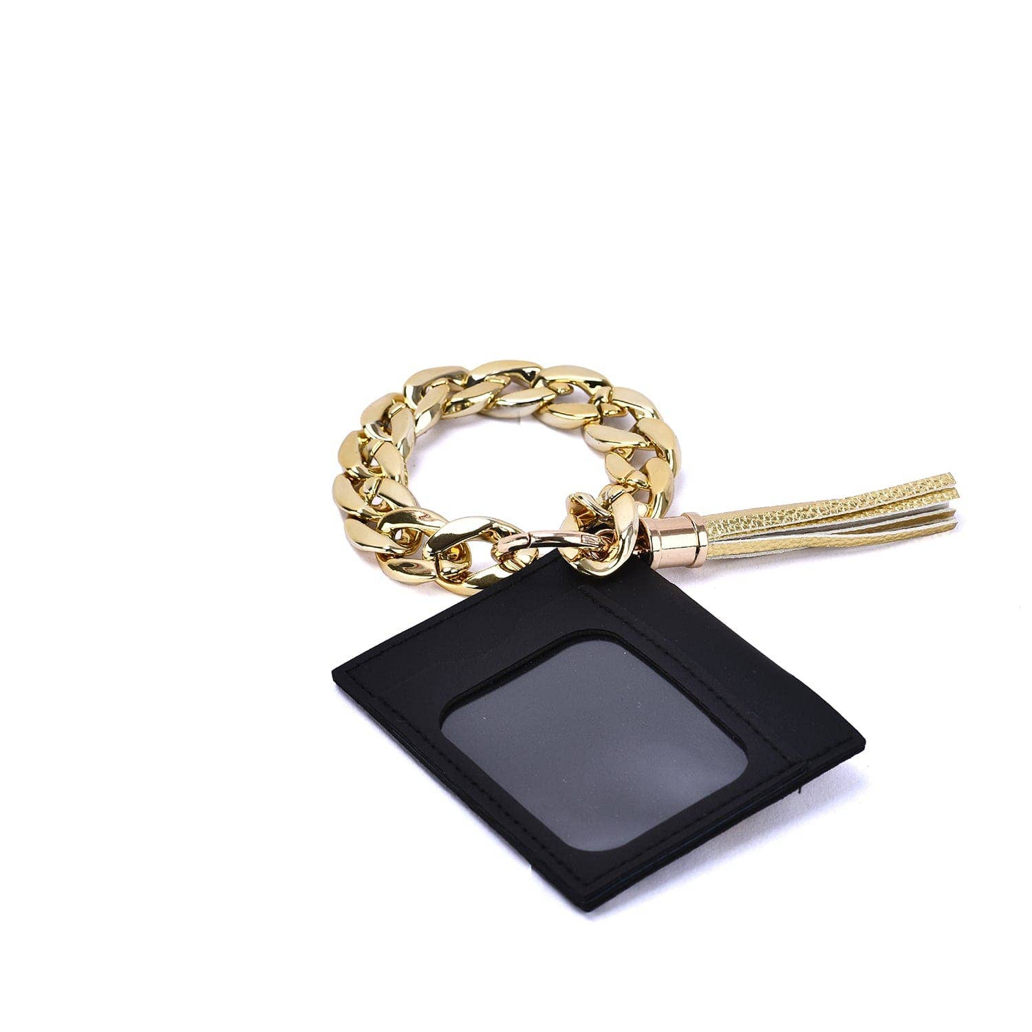 Rhinestone Keychain Bracelet Wallet with Chain Bangle