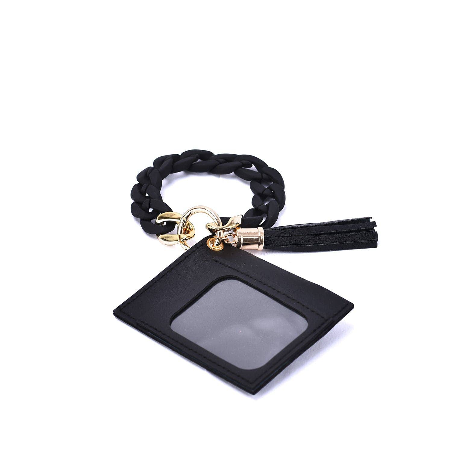 Rhinestone Keychain Bracelet Wallet with Chain Bangle