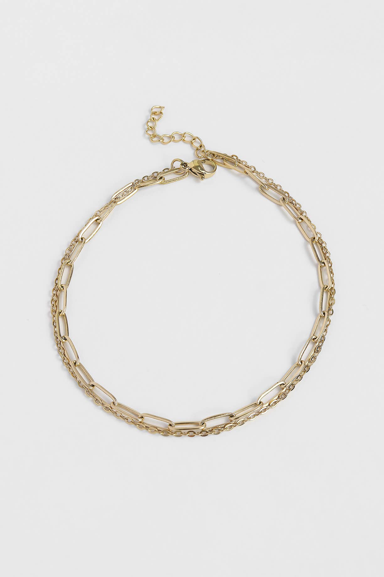 Loop and Paperclip Chain Anklet