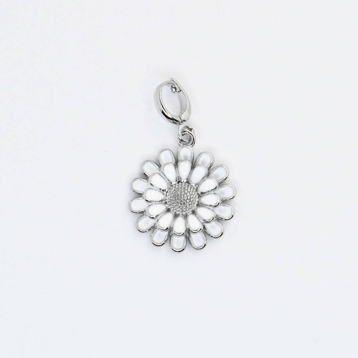 Silver Daisy Flower Charm