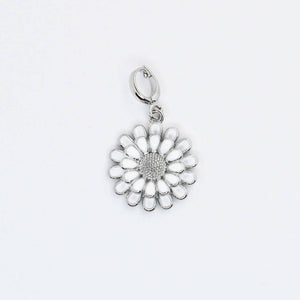 Silver Daisy Flower Charm