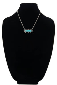 Western  Bar Necklace with Hand Stone