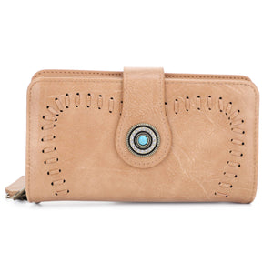 Dolly Western Women's Wallet with Boho Wristlet Strap