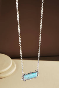 Western  Bar Necklace with Hand Stone