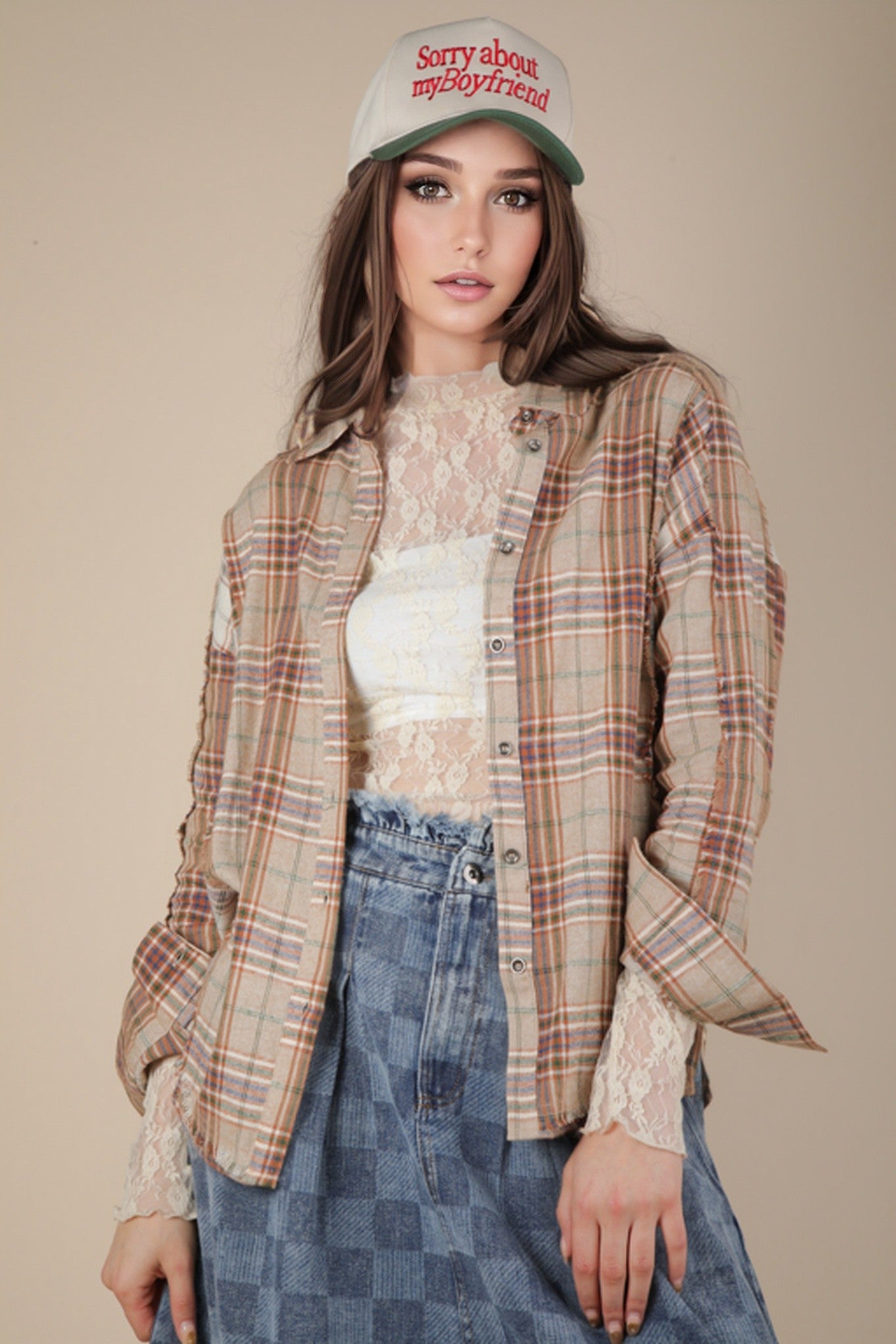 CONTRAST PLAID FLANNEL