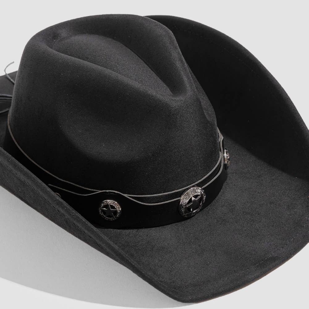 Engraved Western Stars Strap Western Cowboy Hat