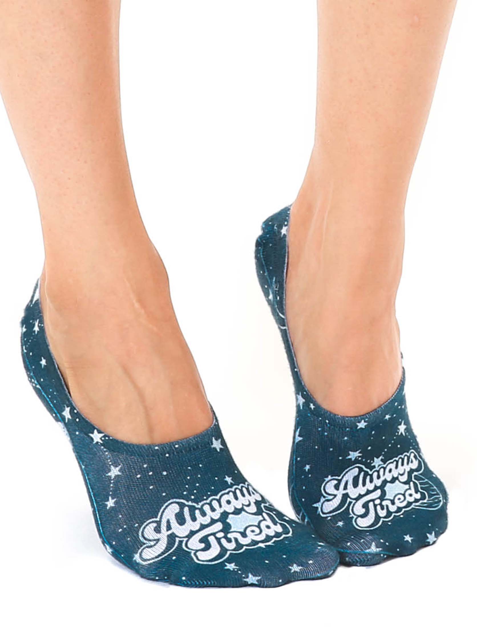 No-Show Liner Socks - Outer Space - "Always Tired"