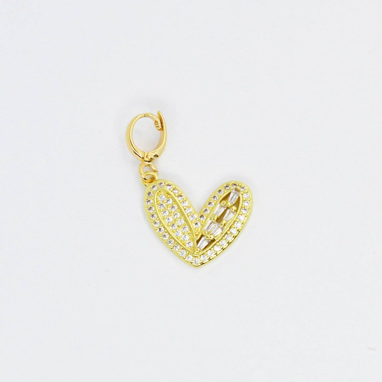Pave Heart Charm