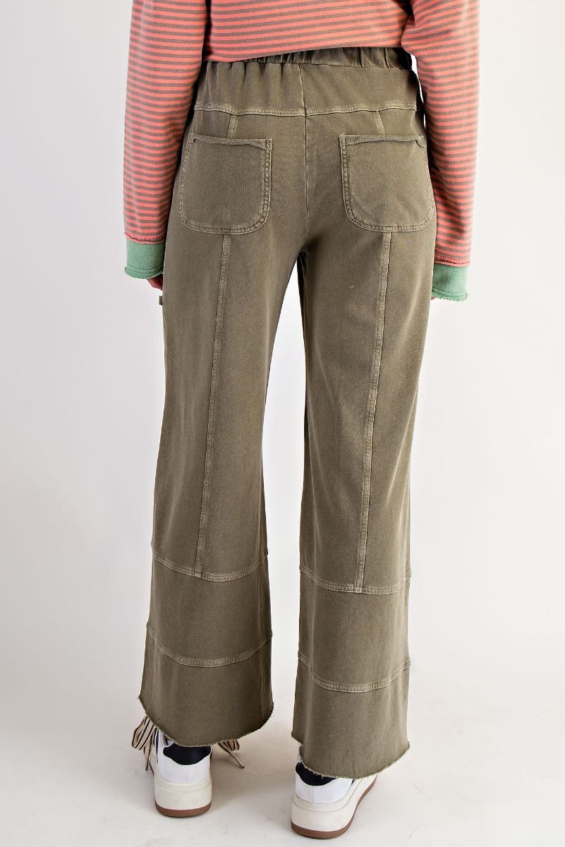 MINERAL WASH TERRY PANTS