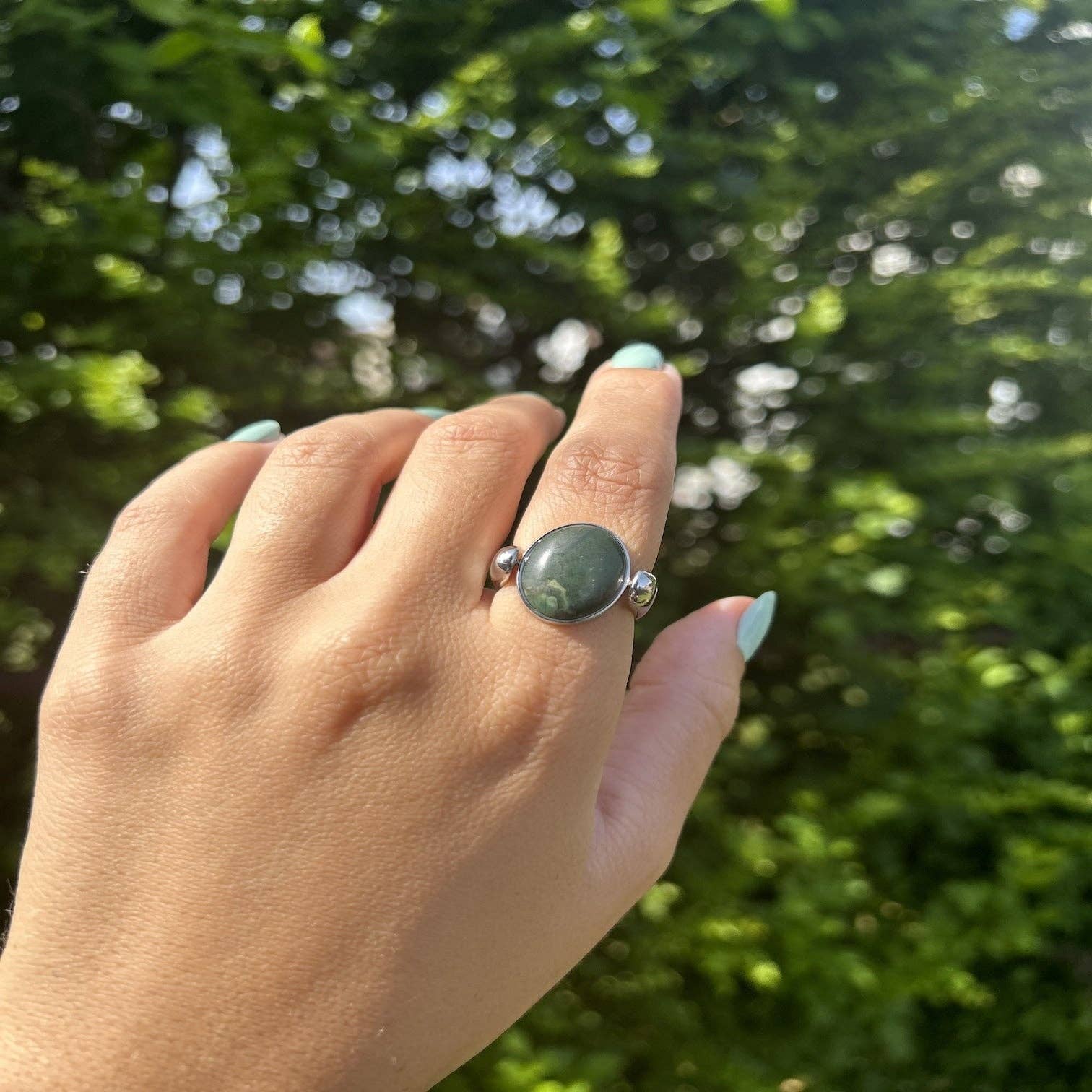 CONQUERing - African Jade Oval Crystal Element