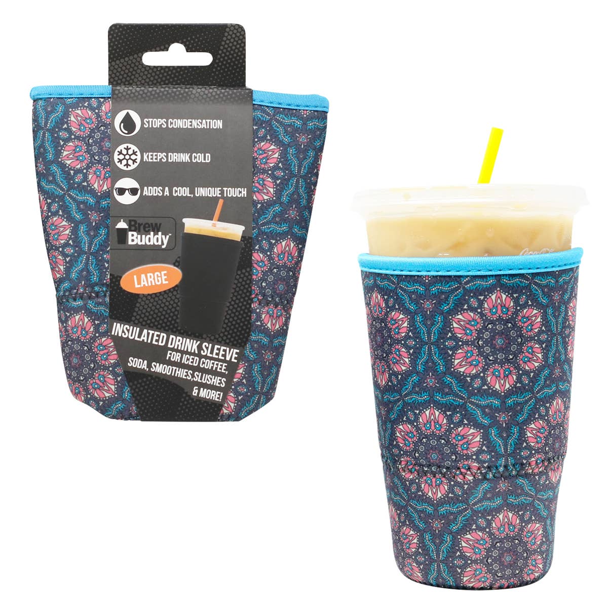 Seriously Shea - Brew Buddy Insulated Iced Coffee Sleeve - Boho